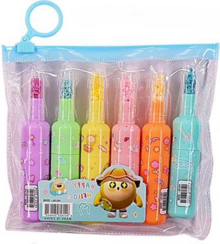 FANCY HIGHLIGHTER BOTTEL NO.DL-2039 (6 PC) CUTIE