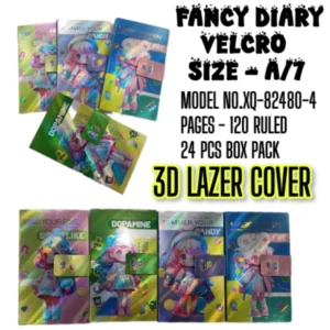 FANCY DIARY VELCRO A/7 NO.XQ-82480-4