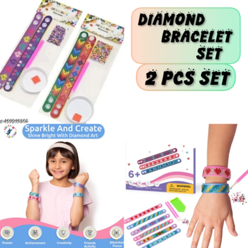 DIAMOND BRACELET SET (2PCS)