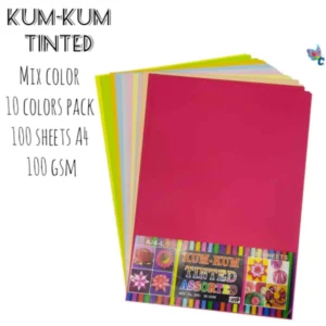 KUMKUM TINTED PAPER MIX A/4-(100 SHEETS)-GOLDEN