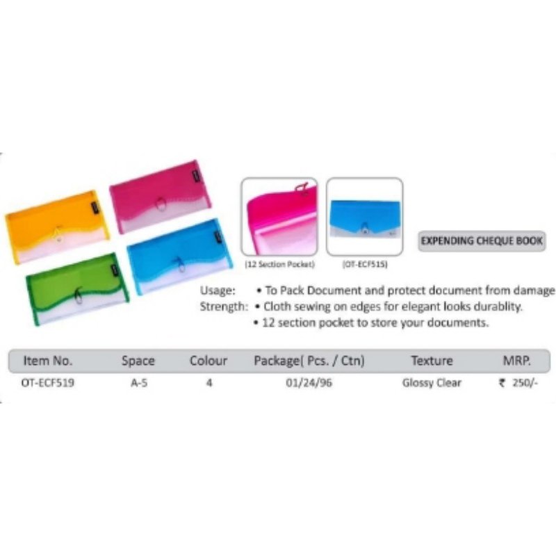 EC 519 - EXPANDING CHEQUE BOOK FOLDER-AEROTIX