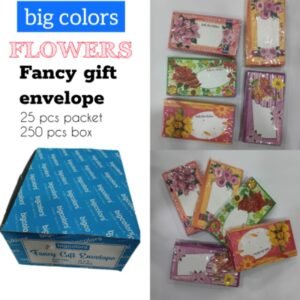 FANCY GIFT ENVELOPE FLOWER (25PCS)-BIG COLORS