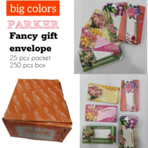 FANCY GIFT ENVELOPE PARKER (25PCS)-BIG COLORS