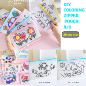 DIY COLOURING ZIPPER POUCH A/6