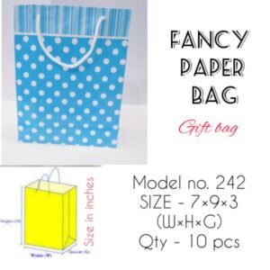 FANCY PAPER BAG NO. 242 (7×8.5×4 INCH)-GOLDEN