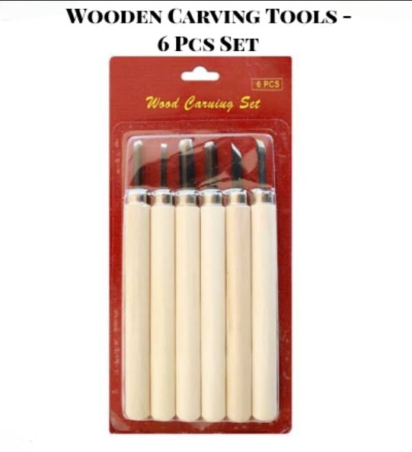 WOODEN CARVING TOOLS - 6 PC SET