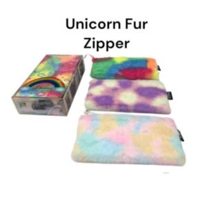 COLOR FURR ZIPPER POUCH- TWINKLE