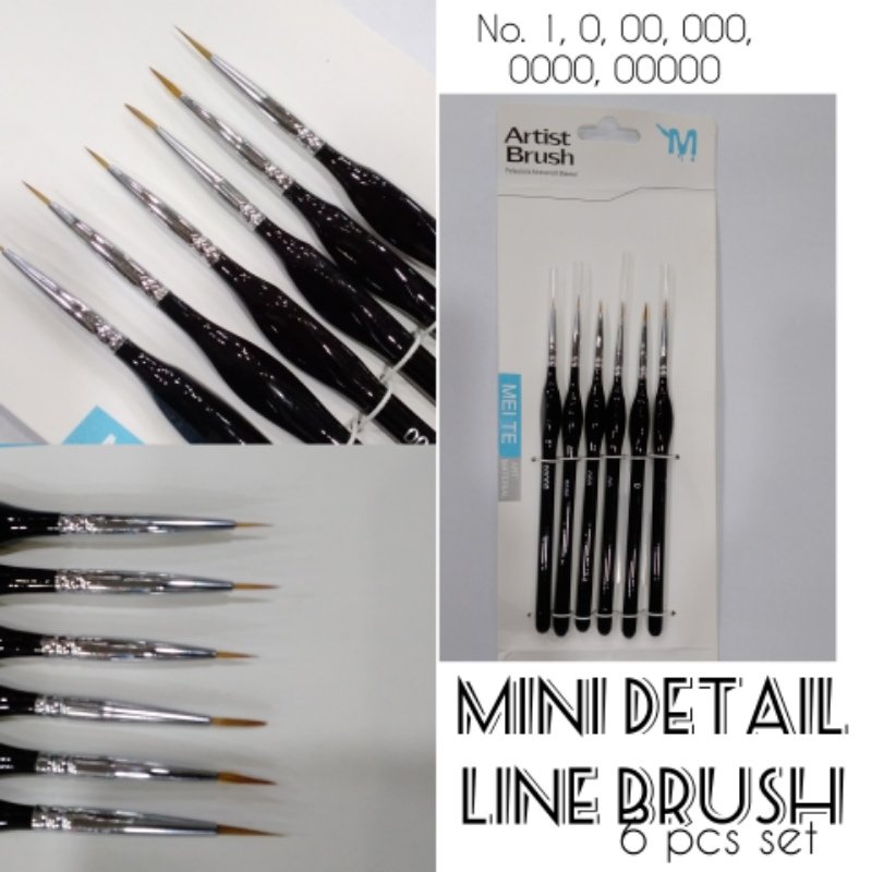 ARTIST MINI DETAIL LINER BRUSH (6 PC)