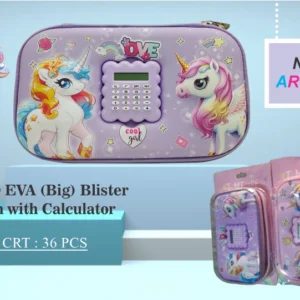 7D EVA PENCIL POUCH  CALCULATOR - BIG (CARD PACK)