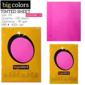 TINTED PAPER RANI PINK NO.14_ A/4 (100 SHEET) -BIG COLORS