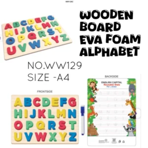 WOODEN BOARD ALPHABET EVA A/4