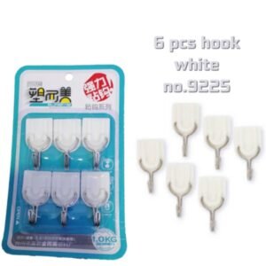 WALL HOOK NO.9225 (6 PCS) WHITE