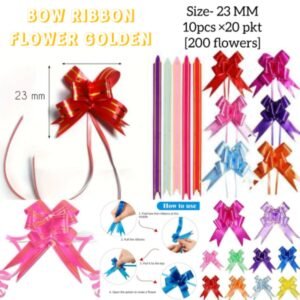 BOW RIBBON GOLDEN- 23MM(200PCS)