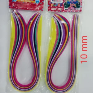 PAPER QUILLING STRIP 10MM MIX (50) - GOLDEN