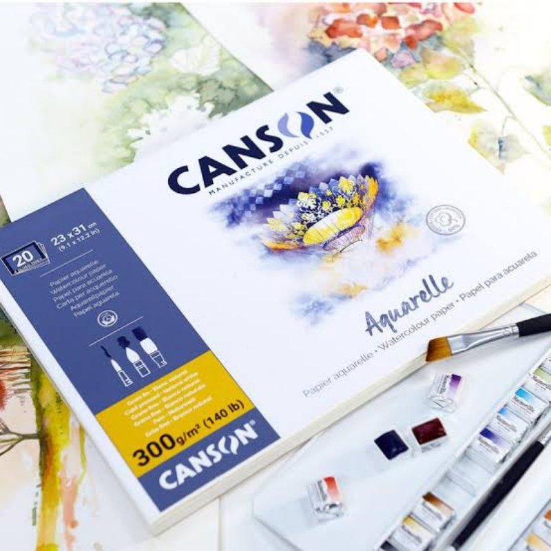 CANSON WATER COLOUR SHEET-12 PCS A/4 (200) - Image 2