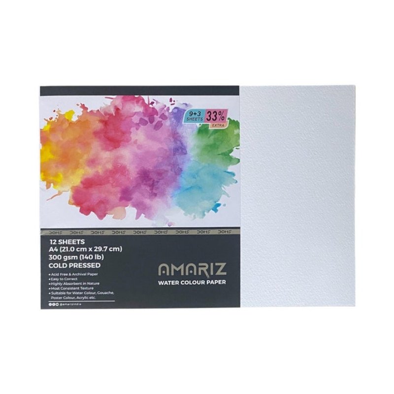 CANSON WATER COLOUR SHEET-12 PCS A/4 (200) - Image 3