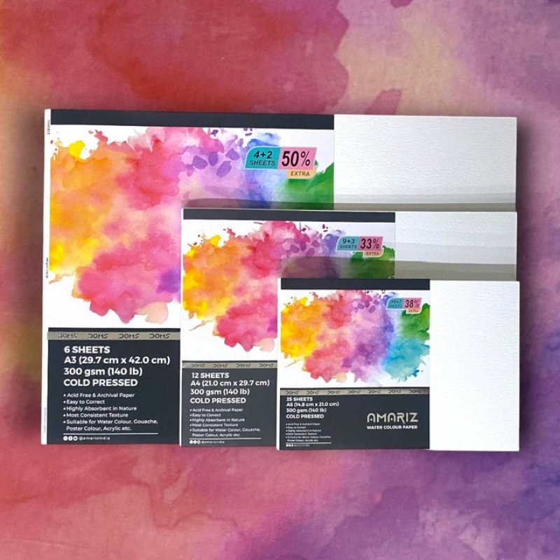 CANSON WATER COLOUR SHEET-12 PCS A/4 (200) - Image 4