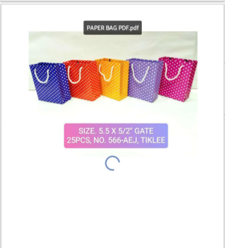 FANCY PAPER BAG NO. 566 (5½×5×2 INCH)-GOLDEN