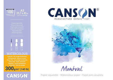 CANSON WATER COLOUR SHEET-6 PCS A/3 (200)