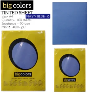 TINTED PAPER  NAVY BLUE NO.8_A/4 (100 SHEET) -BIG COLORS