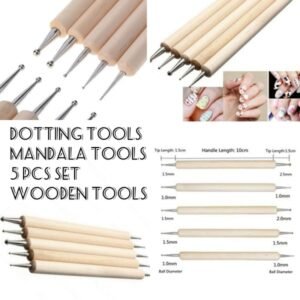 MANDALA DOTTING TOOLS WOODEN - 5 PCS