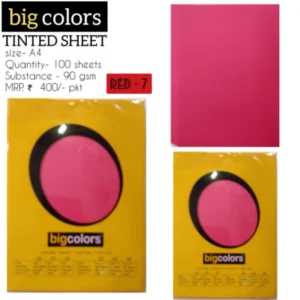 TINTED PAPER  RED NO.7_A/4 (100 SHEET) -BIG COLORS