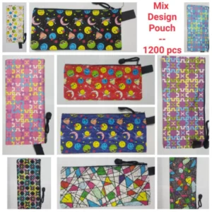 ZIPPER POUCH PRINTED MIX DESIGN A/6 NO.1500/1523