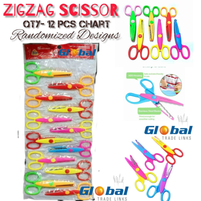 ZIGZAK CRAFT SCISSOR - 12PCS CHART