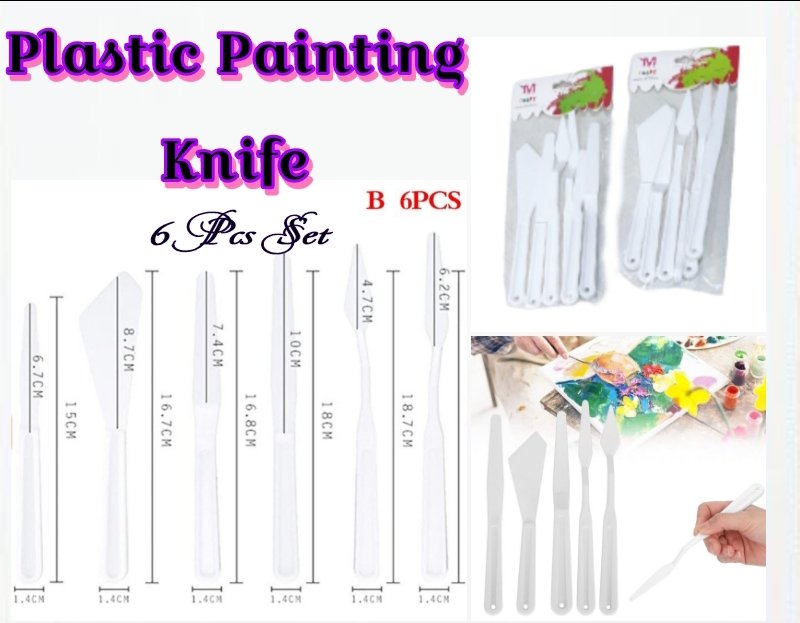 PLASTIC PAINTING KNIFE - 6 PCS