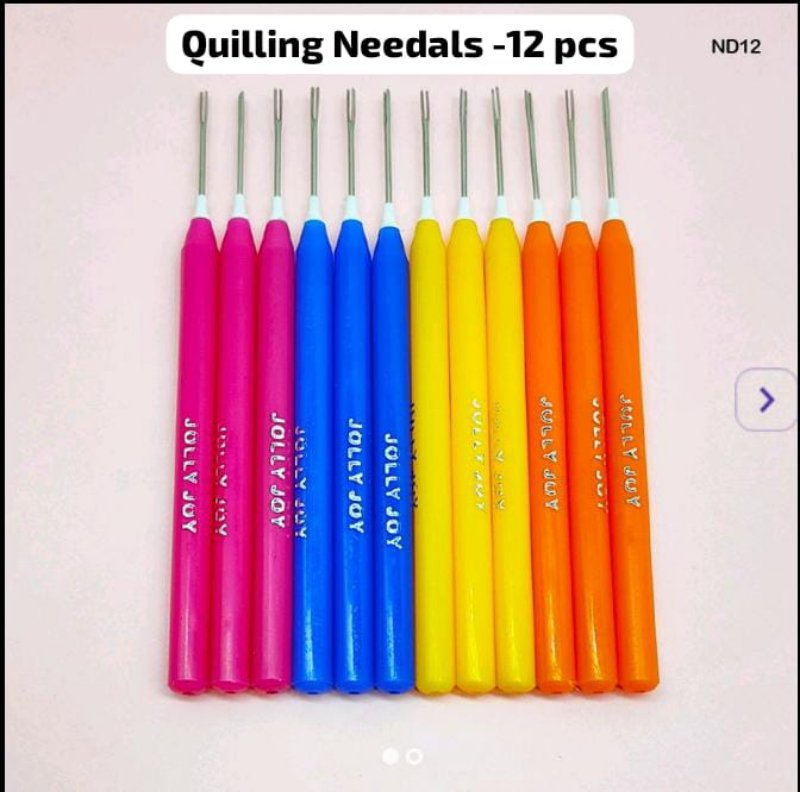 QUILLING NEEDAL TOOLS COLOUR (12 PCS)