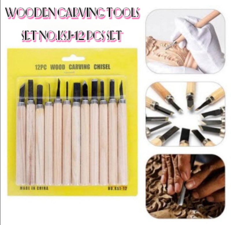 WOODEN CARVING TOOLS - 12 PCS
