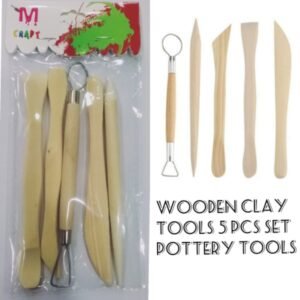WOODEN CLAY TOOLS - 5 PCS