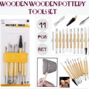 WOODEN POTTERY TOOLS - 11 PCS