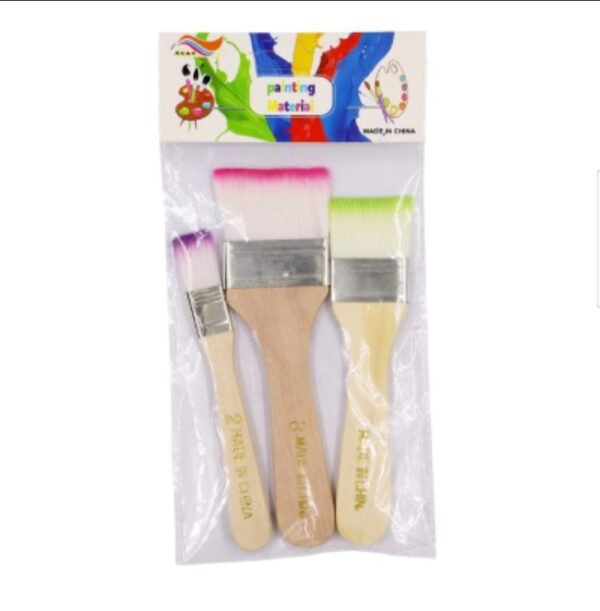 ARTIST GESSO BRUSH FLAT RAINBOW HAIR (3PCS) - Image 5