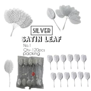 SILVER SATIN LEAF NO.5 (48 PCS)