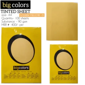 TINTED PAPER GOLDEN YELLOW NO.13_A/4 (100 SHEET) -BIG COLORS