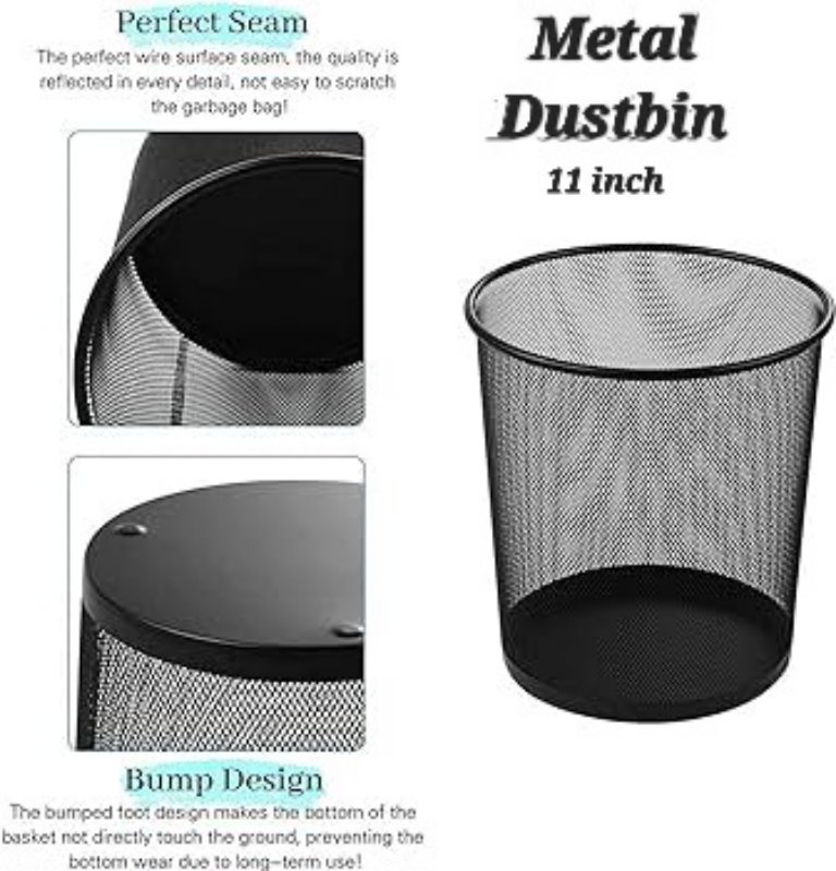 OFFICE DUSTBIN BLACK - SMALL