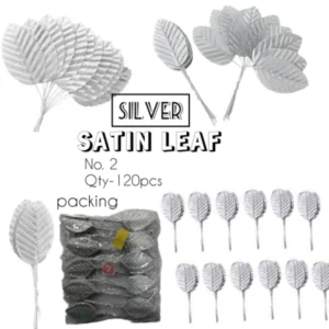 SILVER SATIN LEAF NO.4 (96 PCS)