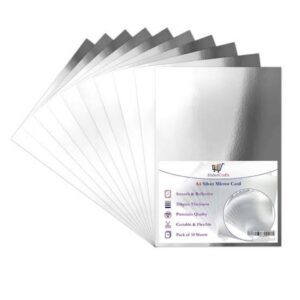 SILVER MIRROR CARD SHEET A/4 (10PCS)