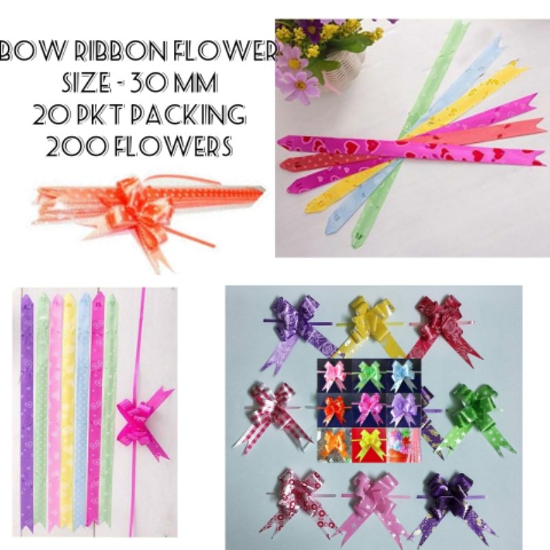 FLOWER BOW PRINTED 30 MM(200PCS)