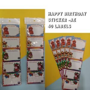HAPPY BIRTHDAY STICKER BIG (40 LABEL)-ARIHANT