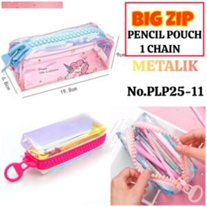 BIG ZIP METALIK PENCIL POUCH NO.PLP25-11