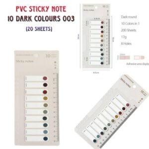 PVC STICKY NOTE 10 LIGHT COLOURS 001 (200PCS)
