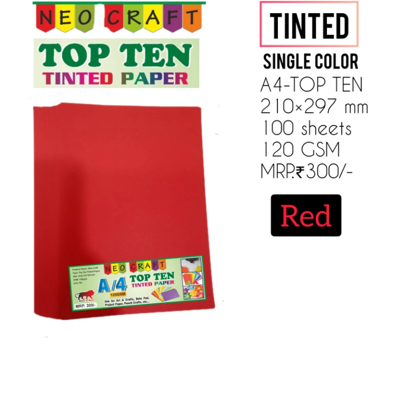 TOP TEN TINTED RED_A/4 (100 PCS) -AJARAMAR
