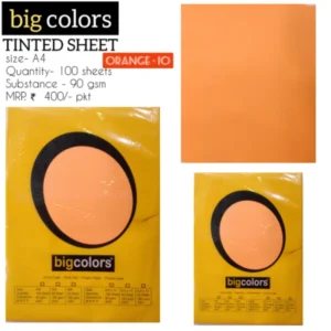 TINTED PAPER ORANGE NO.10_A/4 (100 SHEET) -BIG COLORS