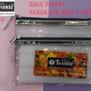 HALL TICKET CLEAR BIG ZIPPER POUCH (1 CHAIN)-TWINKLE